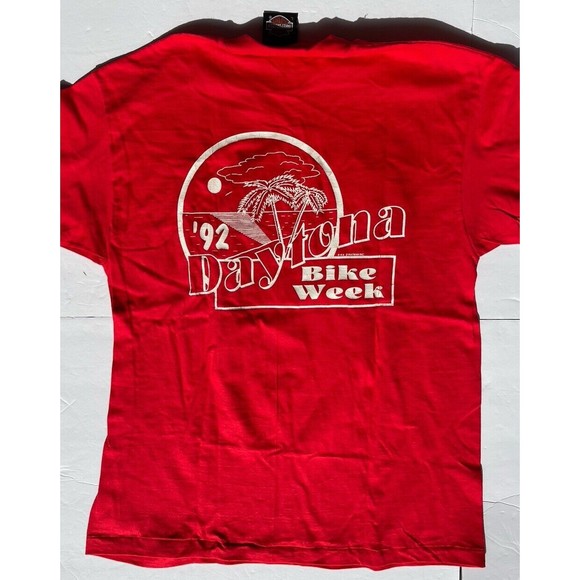 Harley Davidson T Shirt 1992 Daytona Bike Week Single Stitch USA Vintage Men’s L - Picture 5 of 8